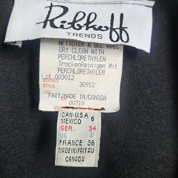 Vintage Joseph Ribkoff Trends Black Laser Cut Embellished Cotton Jacket Size 6 - Picture 14 of 16